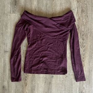 Abercrombie Off-the-Shoulder Maroon Top